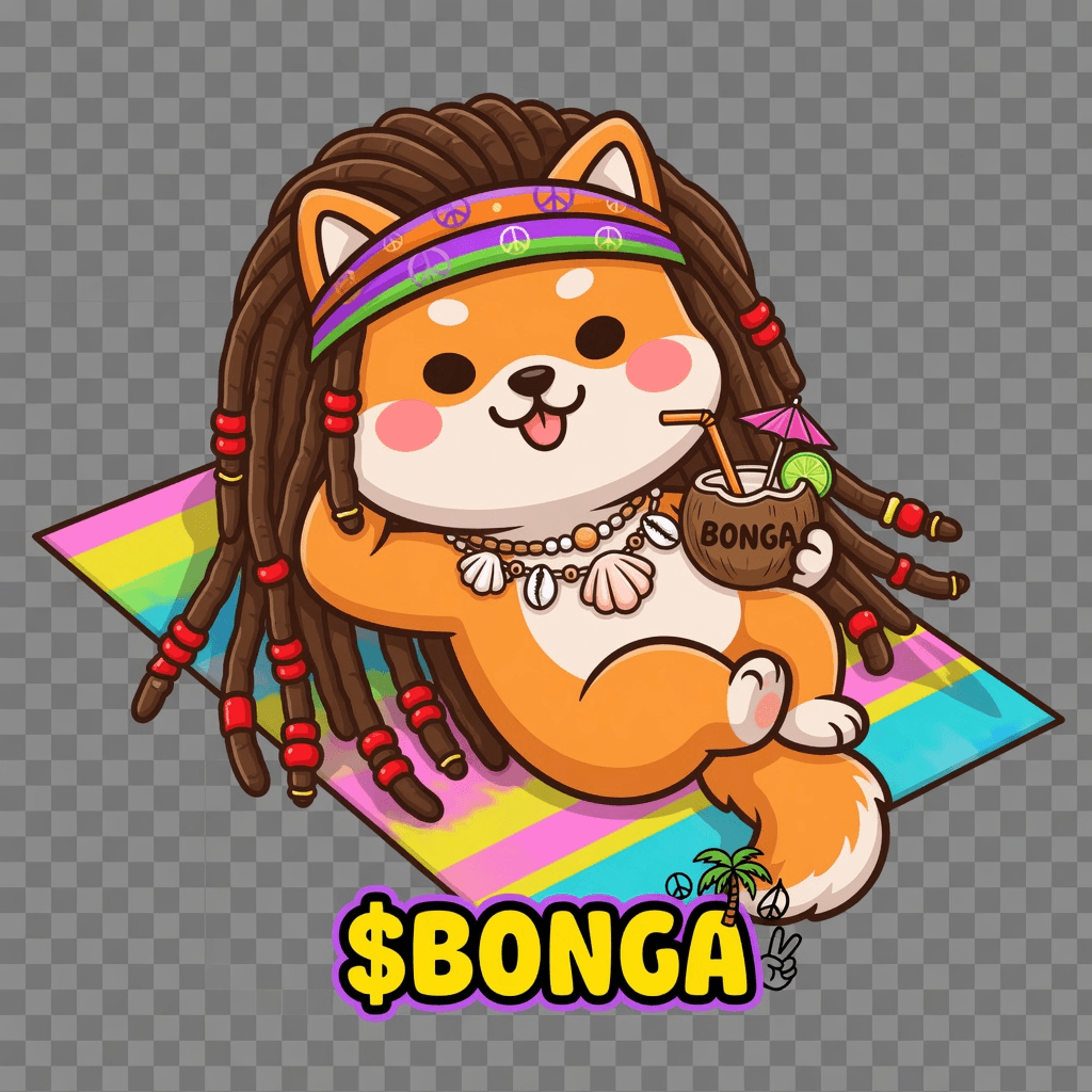 Beach Bonga — Lounging on beach towel with coconut drink