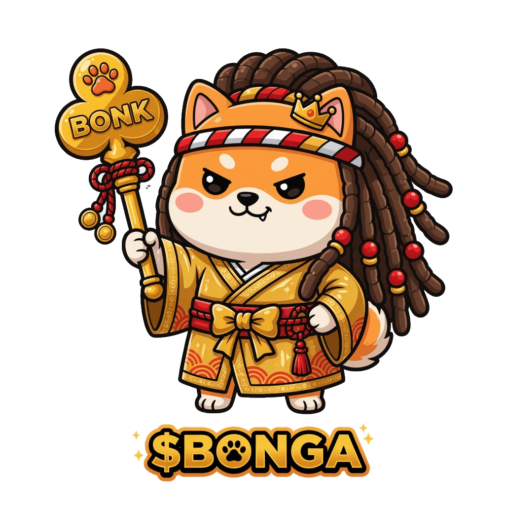 Golden Bonga — Royal pose with golden bonk club