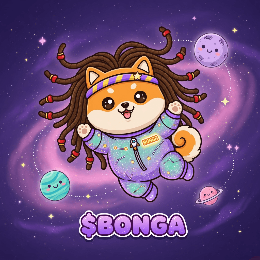 Cosmic Bonga Prime — Levitating in deep space with orbiting moons